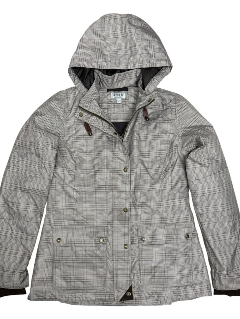 DOVER SADDLERY Jacket Equestrian Plaid Check Waterproof Jacket Coat Women Medium